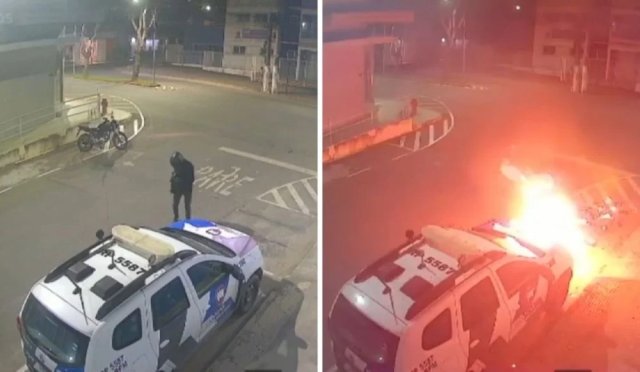 Suspeito de explodir mochila e incendiar viatura da PM � preso em Linhares