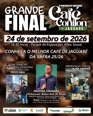Jaguar� realiza grande final do V Concurso de Qualidade do Caf� Conilon nesta quinta-feira (24)