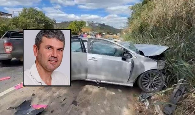 Motorista morre ap�s invadir contram�o e bater de frente com micro-�nibus na BR-259, em Colatina