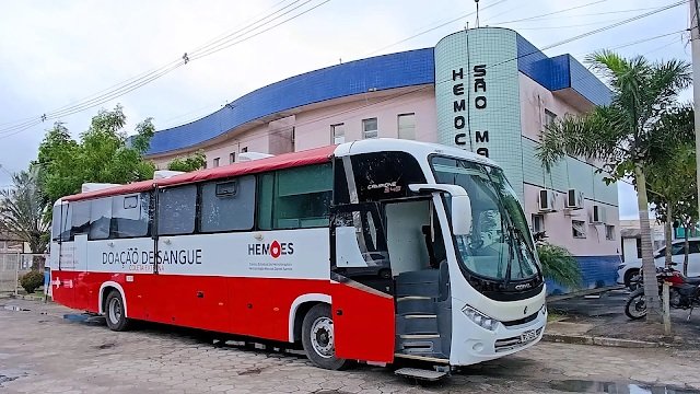 Hemocentro de S�o Mateus recebe �nibus para ampliar coleta de sangue no norte do Estado