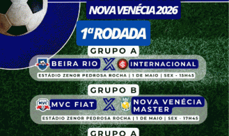 Campeonato Municipal Veterano começa n...<p>A bola vai rolar nesta sexta-feira, dia 1º, com o início do Campeonato Municipal de Futebol de Campo – categoria Veterano, em Nova Venécia.</p>