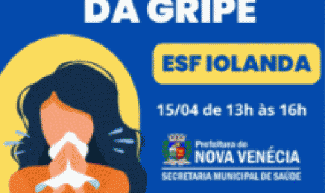 Prefeitura realiza Campanha de Vacinaç...<p>A Prefeitura de Nova Venécia, por meio da Secretaria Municipal de Saúde, promove no próximo dia 15 de abril uma ação de vacinação contra a gripe no município. A campanha acontecerá na Unidade de Saúde do Iolanda, das 13h às 16h.</p>