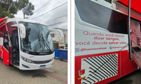 Novo ônibus do HEMOES coleta 67 bolsas...<p>Nova Venécia recebeu, pela primeira vez, durante o fim de semana, o novo ônibus do HEMOES, para a realização de uma ação de doação de sangue.</p>